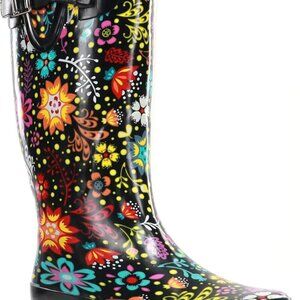 Women's Tall Waterproof Rain Boot Outdoor Garden Shoes